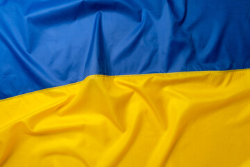 Photo of Rippled national flag of Ukraine