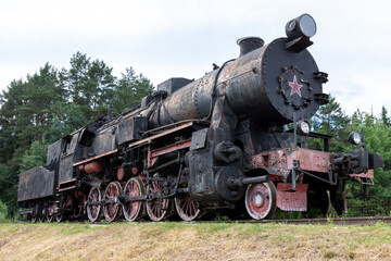 Naklejka premium old steam locomotive