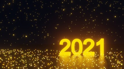 beautiful dark background meet the new year 2021