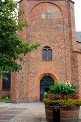 Fototapeta na wymiar Die Marienkirche in Ystad. Es ist die Pfarrkirche. Ystad, Schweden, Europa -- The Saint Mary's Church in Ystad. It is the parish church. Ystad, Sweden, Europe