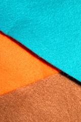 Close Up of Coloured Felt Fabric Cloth Abstract