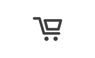 Shopping cart icon. Supermarket trolley, symbol of e-commerce. Online shopping.