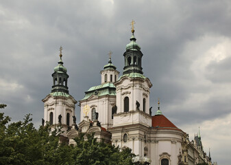 Fototapeta na wymiar Church of St. Nicholas in Prague. Czech Republic