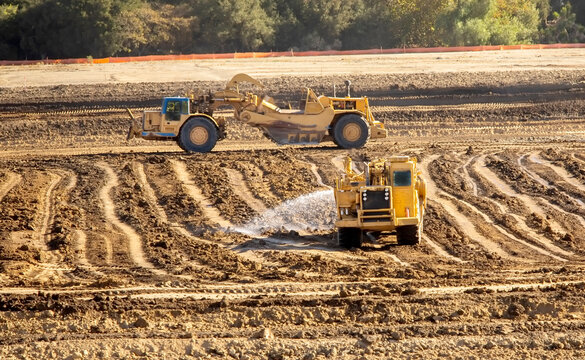 Construction Site, Water Truck, Dirt, Blue Collar, Grading, Development, Land Use Planning, Economic Growth, Water, Real Estate, Housing, Business, Economy, Urban Planning, Land Use, Progress, Blue, B