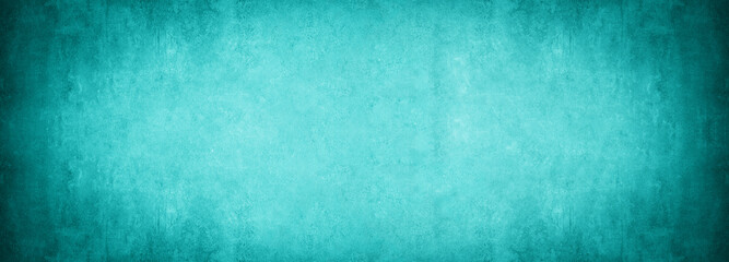 Abstract turquoise watercolor painted colored paper texture background banner panorama
