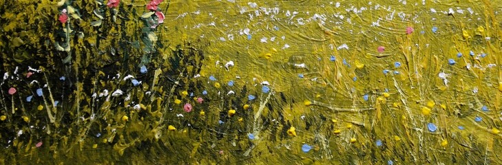 Oil paintings  landscape, fine art, rain drops on the window