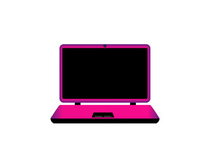 Laptop Gradient Pink Color Icon Vector Illustration