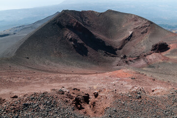 Small crater of Etna volcano in Siciliy, Italy.