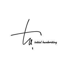 ta initial logo handwriting template vector