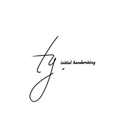 tg initial logo handwriting template vector