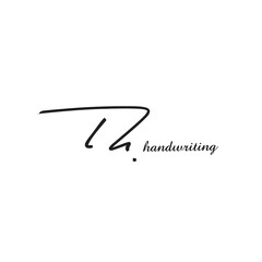 Th initial logo handwriting template vector