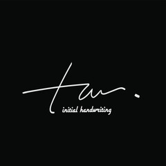 tw initial logo handwriting template vector