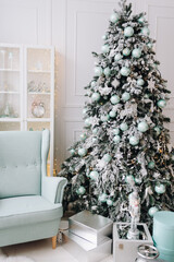 Lavish Christmas Tree surrounded by wrapped presents