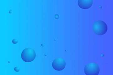 Bubbles, abstract blue background 