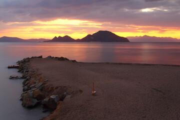 Seaside town of Turgutreis and spectacular sunsets
