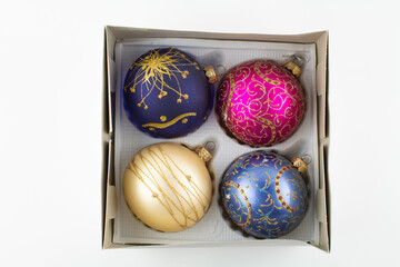 set of beautiful balls for the Christmas tree