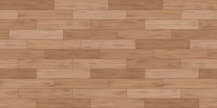 Floor Wood Parquet. Flooring Wooden Seamless Pattern. Design Laminate. Parquet Rectangular Tessellation. Floor Tile Parquetry Plank. Hardwood Tiles. Rectangles Slabs Brown Wooden. Vector Background
