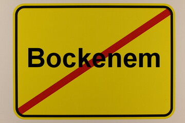 Grafische Darstellung des Ortsausgangsschildes der Stadt Bockenem