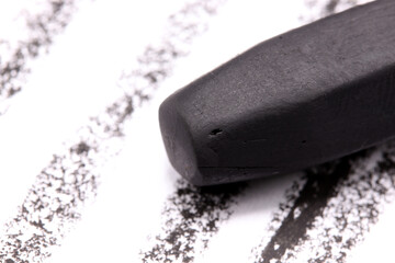 close-up black and white background hand painting