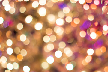 Obraz premium Christmas golden bokeh background