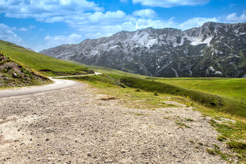 Country road in the mountains