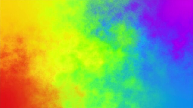 Gradient sky background of red orange yellow green blue and purple colors clouds which moves. Rainbow color with copy space.Gay Pride LGBT, LGBTQ, LGBTQ+ concept. Colorful backdrop