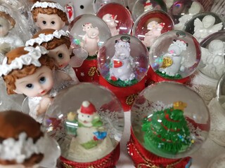 christmas decoration on the table