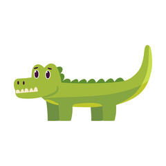 Isolated cartoon of a crocodile - Vector illustration