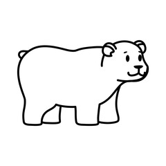 Isolated cartoon of a bear - Vector illustration