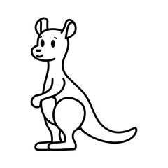 Isolated cartoon of a kangaroo - Vector illustration