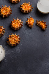 Traditional karelian, finnish, russian mini pies 