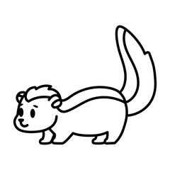 Isolated cartoon of a skunk - Vector illustration