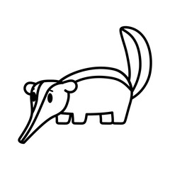 Isolated cartoon of an anteater - Vector illustration