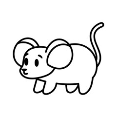Isolated cartoon of a mouse - Vector illustration