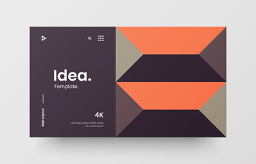 Website screen for responsive web design project development. Abstract geometric pattern banner. Corporate landing page vector illustration template.