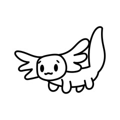 Isolated cartoon of a dragon - Vector illustration