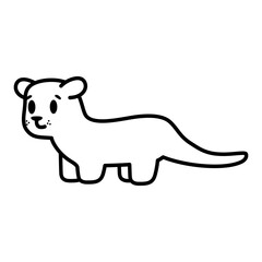 Isolated cartoon of a Otter - Vector illustration