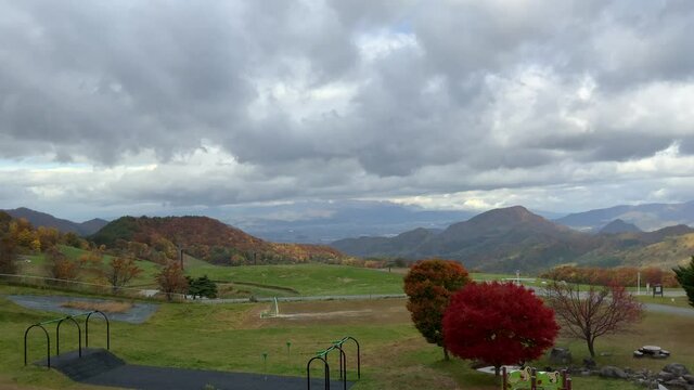 山形　１１月　天童高原　秋　空