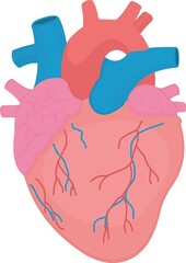 Vector illustration of human heart emoticon