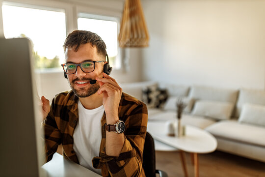 Man At Work, Home Office.