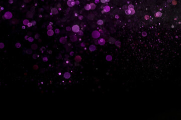 Closeup shot of beautiful purple glitter for wallpaper or background