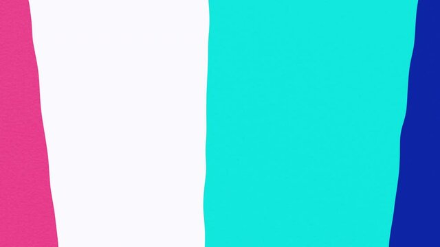 左右に動く。トランジション動画素材。色違いの2種類。ピンクと青。動画の終わりに背景色があるパターンと、ないパターンをご用意しています。
なしの場合、透過加工用に背景が黒のものとクロマキー合成用の黄緑を敷いたものがございます。00:00～00:02 を合わせてご参照くださいませ。