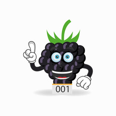 The Grape mascot character becomes a running athlete. vector illustration