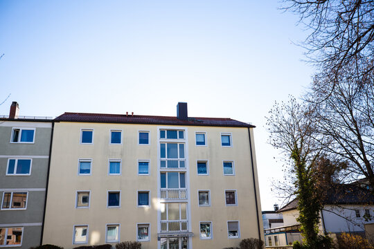 Residential houses, tenement houses in Munich, Laim district
