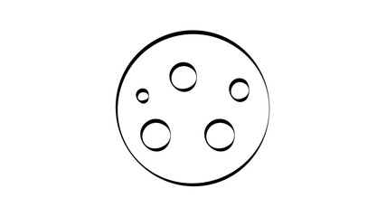 salami on white background, vector illustration. sausage with round pieces of bacon. harmful fatty foods. sausage for a snack for lunch. fast food food