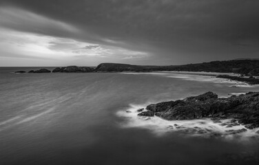 Black and White, stormy evening