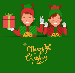 Christmas character vector design for card, banner and background. no12