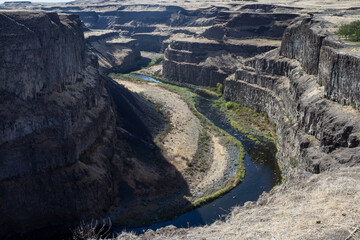 Palouse river and canyon in Washington state, USA 