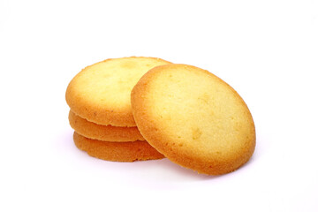 Danish butter cookies isolated on white background