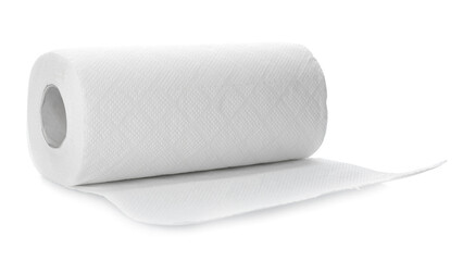 Roll of paper tissues isolated on white